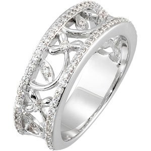 Platinum 3/8 CTW Natural Diamond Anniversary Band