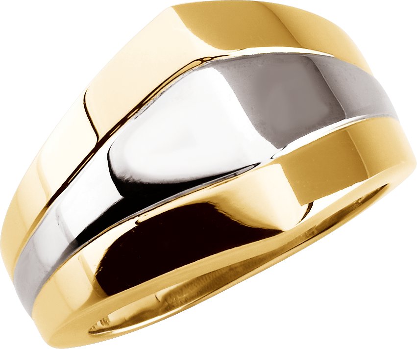 14KTT 13mm Metal Fashion Ring Ref 501327