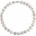 Sterling Silver 13-14 mm Cultured White Freshwater Pearl Coin  18