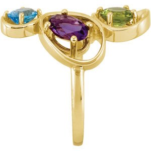 Natural Multi-Gemstone Ring view 4