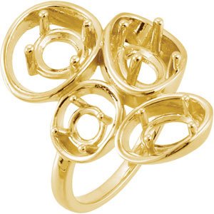Round Ring Mounting for Gemstones