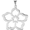 14K White 24.32x23.64 mm Forget Me Not Pendant Ref. 2958910