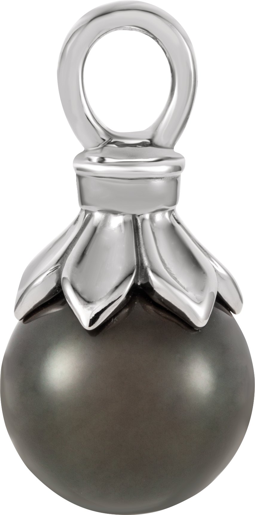 Alternative view of Tahitian Cultured Pearl Pendant – 14K White Gold