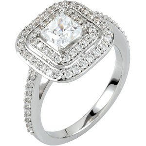 Square Entourage Split Shank Engagement Set
