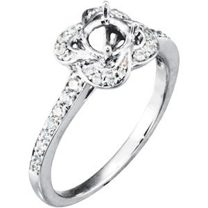 Diamond Semi-mount Engagement Ring or Band