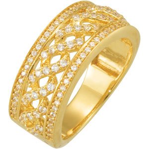 14K Yellow 5/8 CTW Diamond Anniversary Band