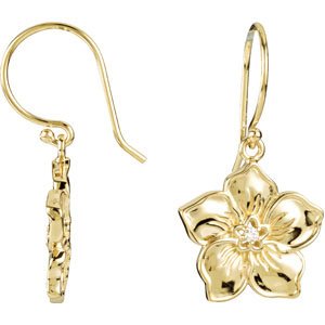 14K Yellow Forget Me Not Earrings