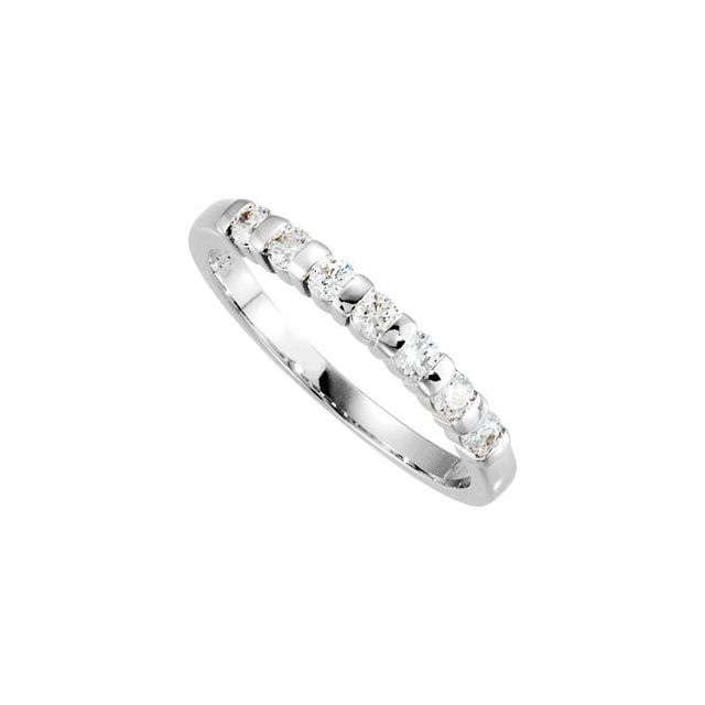 14K White 1/4 CTW Natural Diamond Anniversary Ring