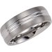 White Tungsten 8.3 mm Grooved Band Size 10