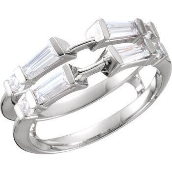 14K White .33 CTW Diamond Ring Guard Ref 11922681