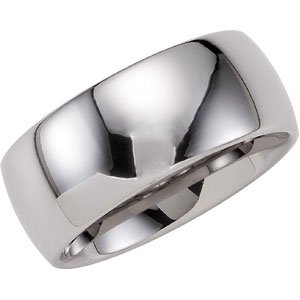 Tungsten 10 mm Domed Polished Band Size 10