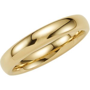 Tungsten 4.3 mm Band with Gold Immerse Plating Size 7.5