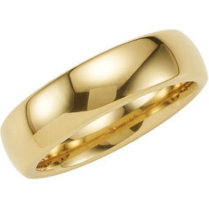 Tungsten 6.3 mm Band with Gold Immerse Plating Size 6.5