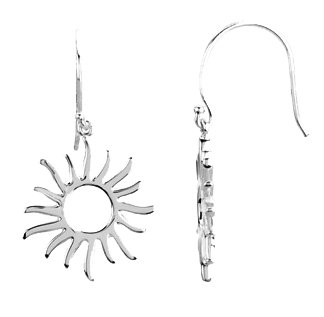 Sterling Silver Sun Earrings