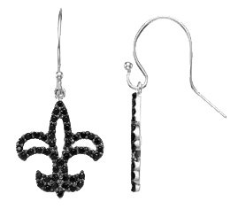 Black Spinel Fleur de lis Earrings Ref 2925085