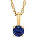 14K Yellow 3 mm Imitation Blue Sapphire Youth Solitaire 14