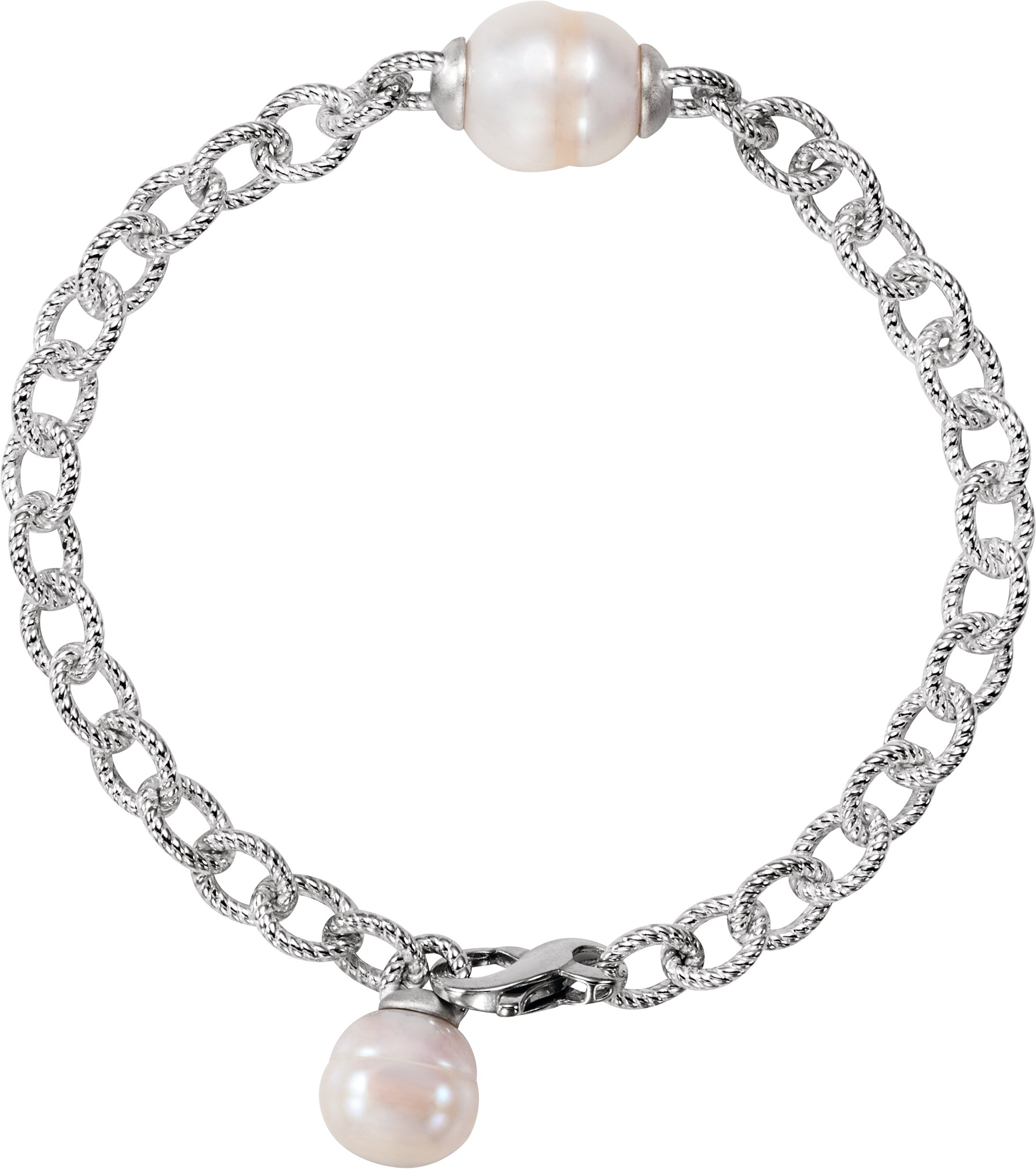 Sterling Silver Pearl 7" Bracelet 