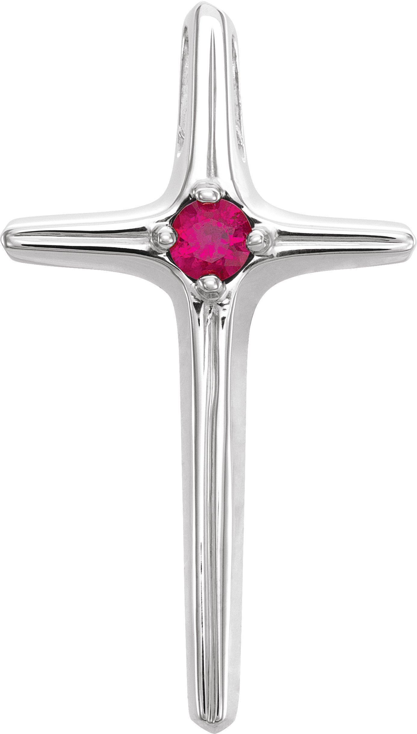 Solitaire Cross Pendant