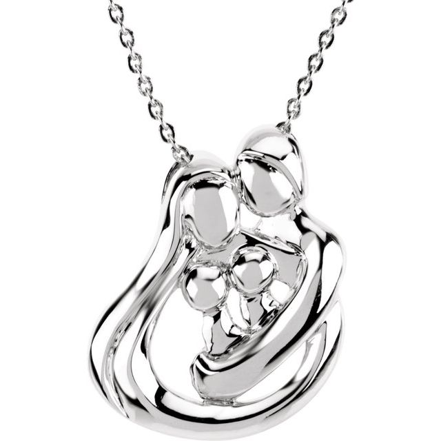Sterling Silver 2 Child Family 18