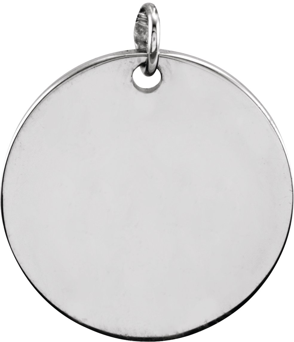 Sterling Silver 19 mm Round Disc Pendant Ref. 14739261
