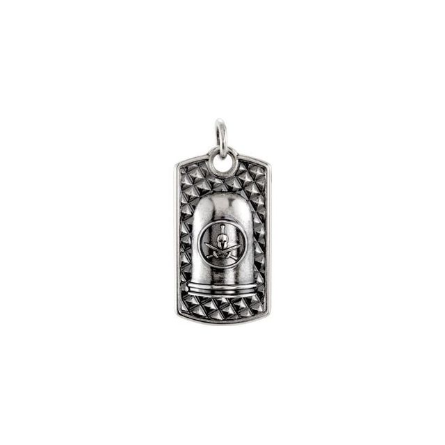 Sterling Silver Guardian Dog Tag Pendant