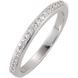 14K White 1/4 CTW Natural Diamond Band