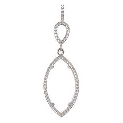 Halo-Styled Marquise-Shaped Drop Pendant or Necklace