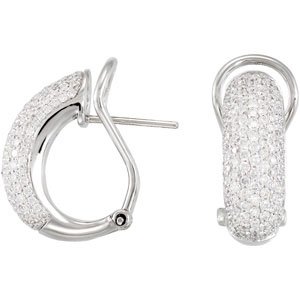 PavÃ© Omega Clip Back Earrings