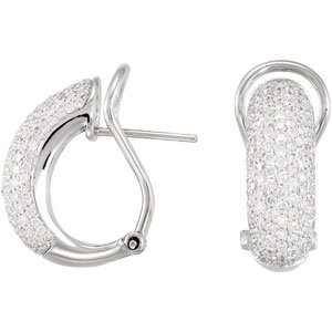 14K White 1 1/2 CTW Natural Diamond Earrings