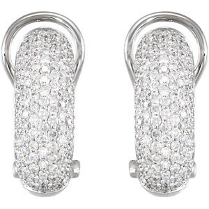 14K White 1 1/2 CTW Natural Diamond Earrings