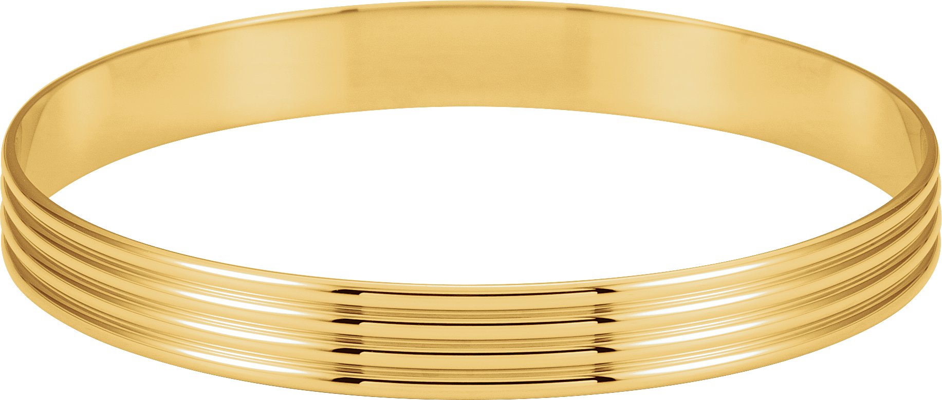 7 Bangle Bracelet 14K Yellow Gold 8