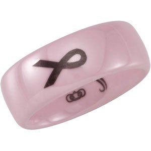 Pink Ceramic Couture® 7.5 mm Domed Band Size 4.5