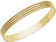 14K Yellow 8 mm Grooved Bangle 7 1/2