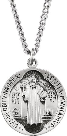 Sterling Silver 18.5 mm St. Benedict Medal 18