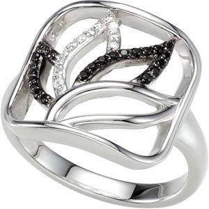 Natural Black Spinel & .06 CTW Natural Diamond Ring view 3