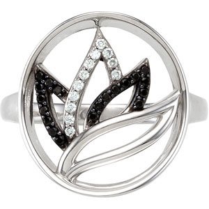 Natural Black Spinel & .06 CTW Natural Diamond Ring
