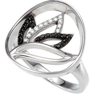 Natural Black Spinel & .06 CTW Natural Diamond Ring view 3