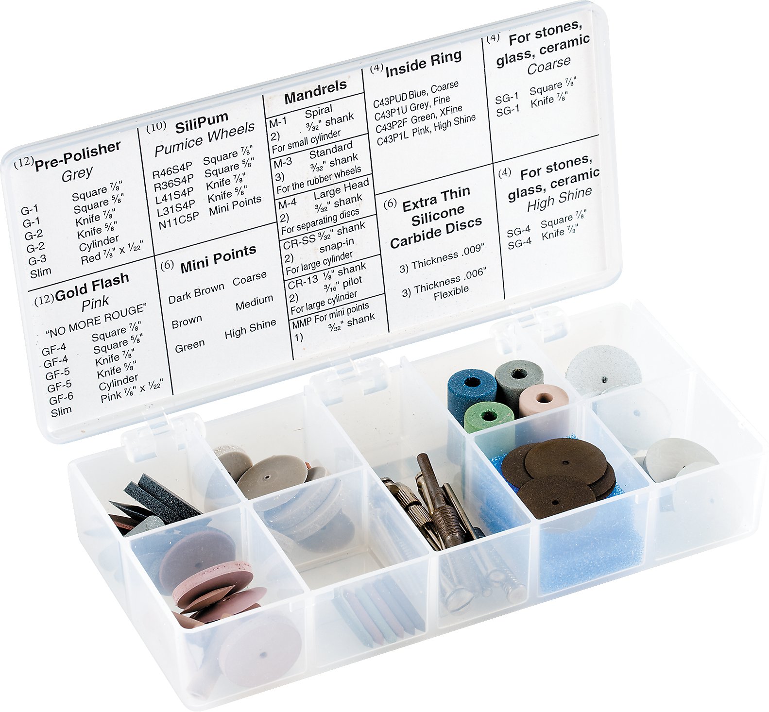 Pacific™ Abrasives Platinum/Gold Polishing Kit, 70-Piece