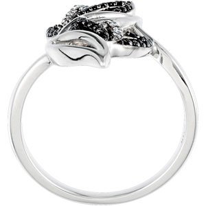 Natural Black Spinel & .07 Natural Diamond Ring view 3