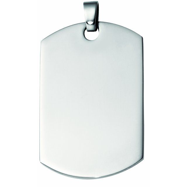 Stainless Steel 48x30 mm Dog Tag