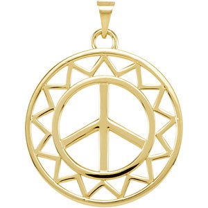 Sun Shaped Peace Sign Pendant Ref. 3043469