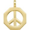 Octagon Shaped Peace Sign Pendant Ref. 3045101