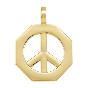 Octagon Shaped Peace Sign Pendant Ref. 3045101