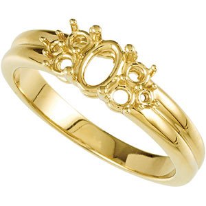 Accented Grooved Family Ring
