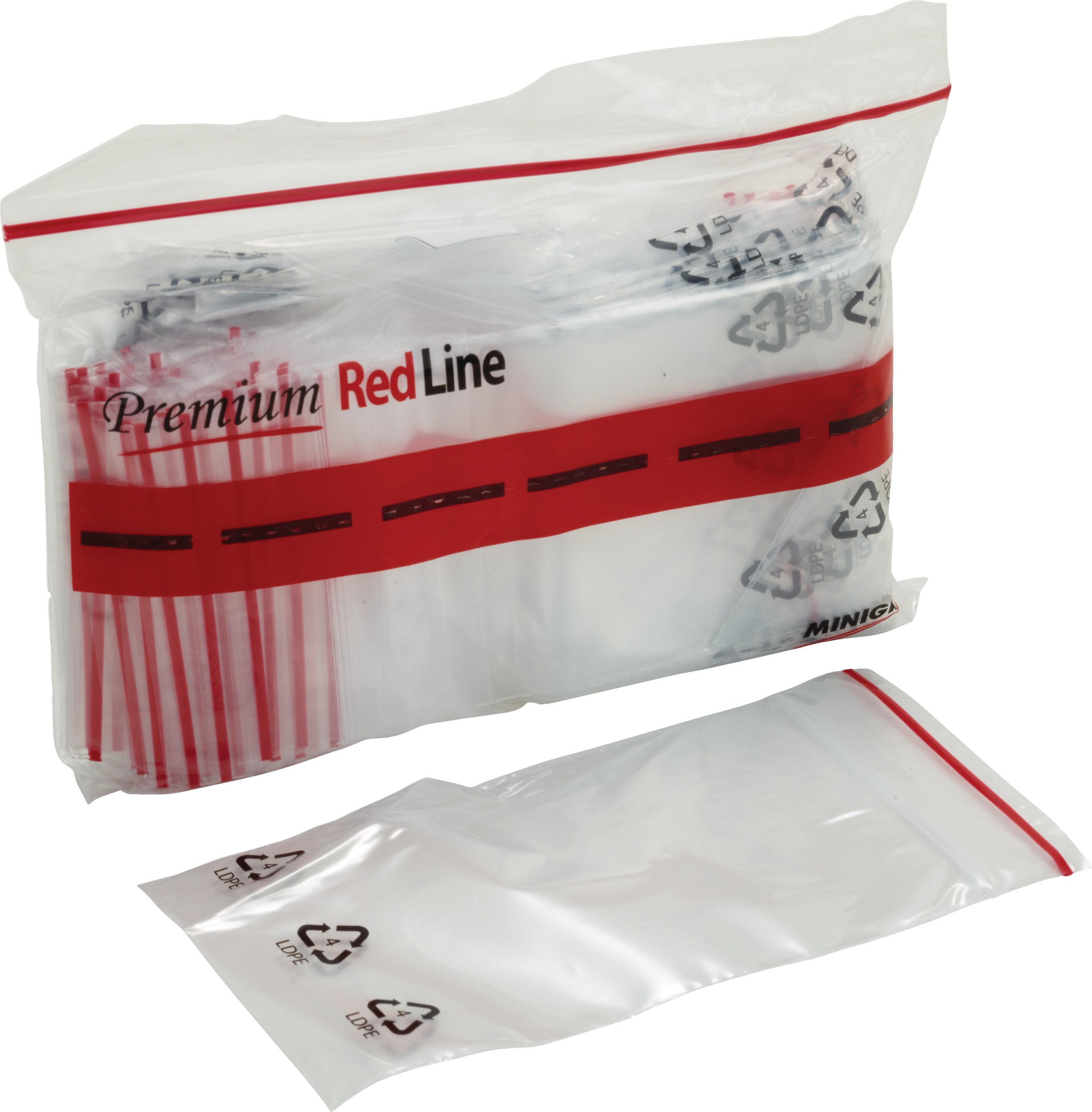 Minigrip® Red Line™ 2 Mil Recyclable Bags