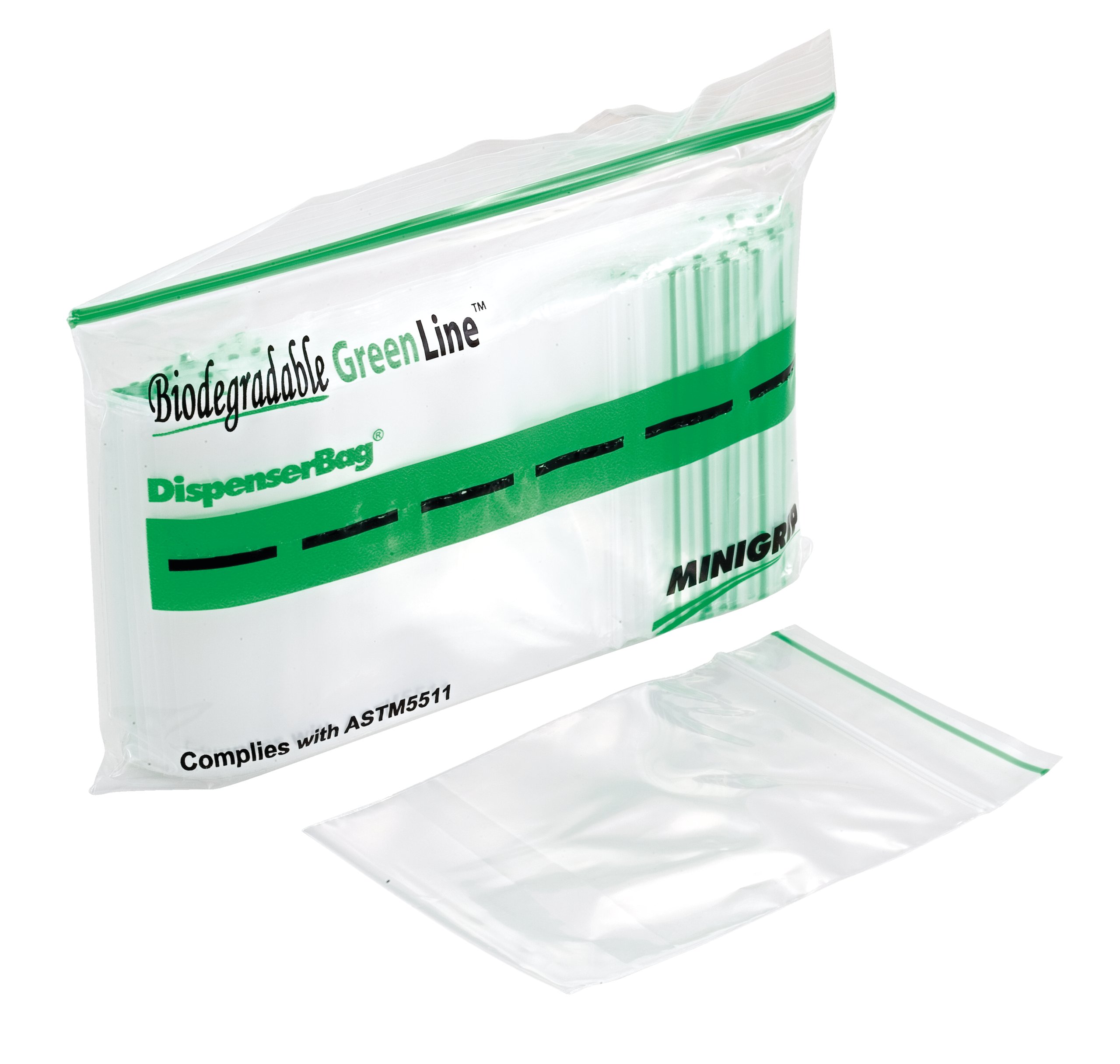2 x 3 2 Mil Minigrip Greenline Biodegradable Reclosable Bags