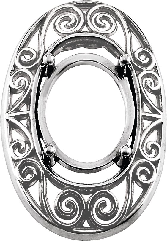 Oval 4-Prong Top Setting