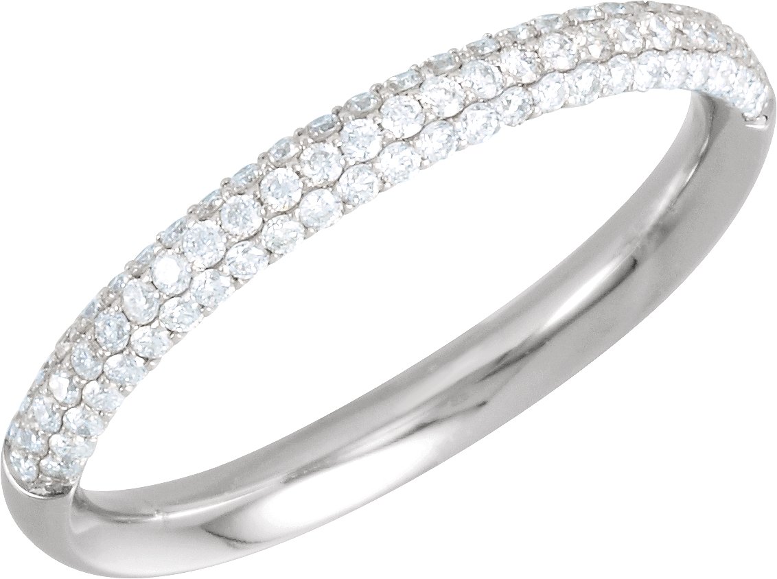 14K White 3/8 CTW Diamond Pavé Anniversary Band Size 6