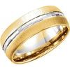 14K Yellow and White 8 mm Design Band Size 14.5 Ref 2957413