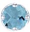 14K White  6 mm Round Aquamarine Woven-Design Earrings